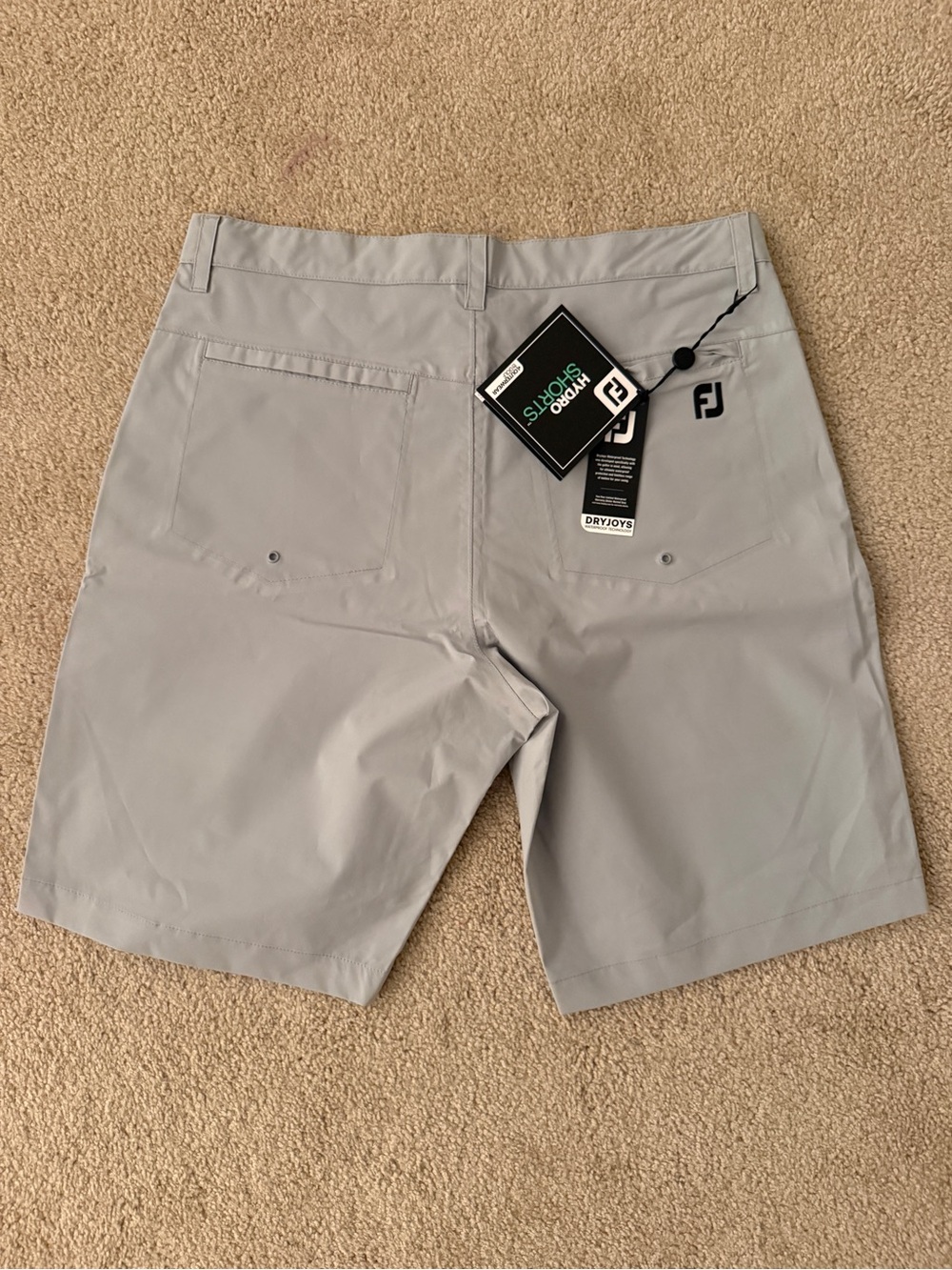 FootJoy Men's NWT Hydro Light Gray Performance Shorts Size 34 - Picture 4 of 6
